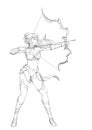 The Archer Sketch of the Medieval Fantasy World