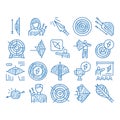 Archery Activity Sport icon hand drawn illustration Royalty Free Stock Photo