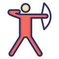 Archery, archery champion Isolated Vector icon which can easily modify or edit Royalty Free Stock Photo