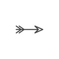 Archery arrow line icon