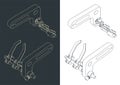 Archery arrow rests compound bow shelf isometric blueprints