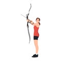 Archery athlete with compound bow Royalty Free Stock Photo