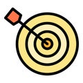 Archery board aim icon vector flat