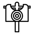 Archery board icon outline vector. Dart target