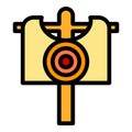 Archery board icon vector flat