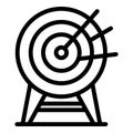 Archery bullseye icon outline vector. Dart target Royalty Free Stock Photo