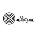 Archery cartoon character icon vector Royalty Free Stock Photo