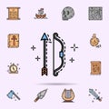 archery, hunter, bow, arrow, weapon, sport icon. Universal set of history for website design and development, app development Royalty Free Stock Photo