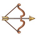 Archery icon, cartoon style Royalty Free Stock Photo