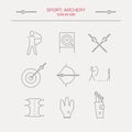 Archery Icons Royalty Free Stock Photo