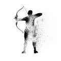 Archery Player for Sports concept. Royalty Free Stock Photo