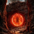 Archery portal door to the hell