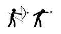 Archery Practice Bow and Arrow Target Vector, vector design Generative AI Royalty Free Stock Photo