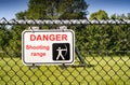 Archery range sign Royalty Free Stock Photo