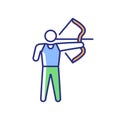 Archery RGB color icon Royalty Free Stock Photo