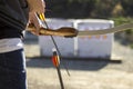 Archery in a Shooting Range Royalty Free Stock Photo