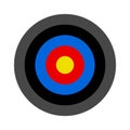 Archery, shooting target icon. Goal sign. Target vector illustration isolated Royalty Free Stock Photo