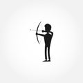 archery silhouette icon element