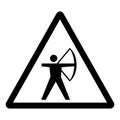 Archery Symbol Sign, Vector Illustration, Isolate On White Background Label .EPS10 Royalty Free Stock Photo