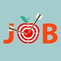 Archery and target apple. Royalty Free Stock Photo