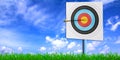 Archery target with arrow