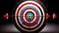 Archery target and arrows a clean and minimalist Royalty Free Stock Photo
