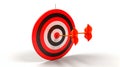 Archery target and arrows a clean and minimalist Royalty Free Stock Photo