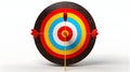Archery target and arrows a clean and minimalist Royalty Free Stock Photo