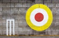 The Archery target on concrete wall