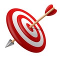 Archery target in 3D glossy style