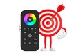 Archery Target and Dart in Center Cartoon Person Character Mascot with Infrared Remote Lighting Control for RGB Led Lamp or RGB