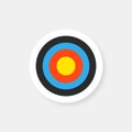 Archery target icon in flat style. Dartboard vector illustration on isolated background. Aim accuracy sign business concept Royalty Free Stock Photo