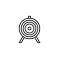 Archery target line icon