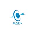 Archery target logo vector icon illustration