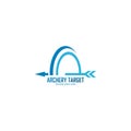 Archery target logo vector icon illustration