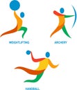 Archery Weightlifting Handball Icon