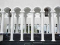 Arches in the ablution area of the Sultan Omar Ali Saifuddin Mosque in Brunei Royalty Free Stock Photo