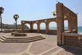 Arches Beach on the Givat Aliya promenade in southern Jaffa Israel is located near the Jaffa Royalty Free Stock Photo