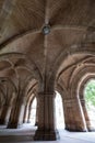 Cloisters on the Glasgow University campus in Scotland, built in Gothic Revival style, also known as The Undercroft. Royalty Free Stock Photo