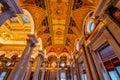 Arches Columns Ceiling Library of Congress Washington DC Royalty Free Stock Photo