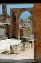 Arches & Columns In Pompeii, Italy