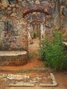 ARCHES CONNECTING DOORS CONNECTING ROOMS IN OLD FORT IN RUIN