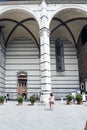 Arches of the facade of the Siena Duomo