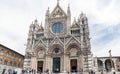 Arches of the facade of the Siena Duomo