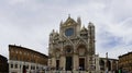 Arches of the facade of the Siena Duomo