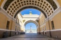 Arches of General staff on Palace square, Saint Petersburg, Russia Royalty Free Stock Photo