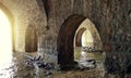 Arches inside ancient shipyard of Alanya. Turkey, Asia