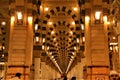 Arches inside the Prophet\'s Mosque in Medina, Saudi Arabia