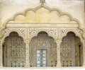 Arches inside Red Fort, Agra, India Royalty Free Stock Photo