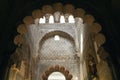 Arches and islamic carved decoration in the MosqueÃ¢â¬âCathedral of Cordoba